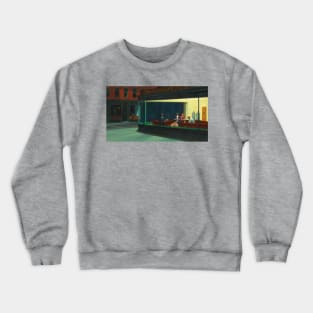 Edward Hopper Nighthawks featuring Famous Scary Clown Crewneck Sweatshirt